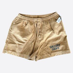 Gallery Dept Tan & Black Logo Zuma Shorts